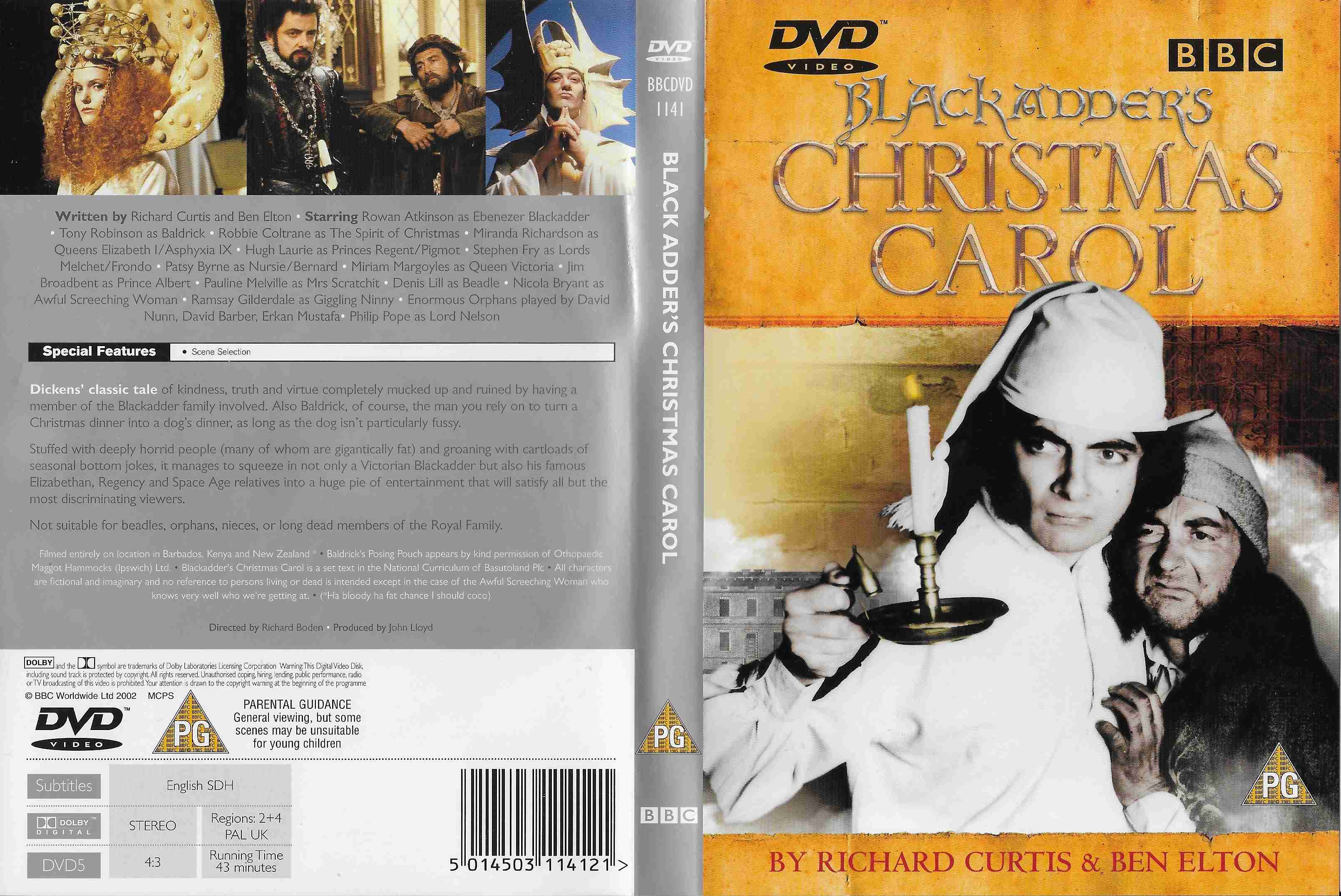 Picture of BBCDVD 1141 Black Adder's Christmas carol by artist Richard Curtis / Ben Elton from the BBC records and Tapes library